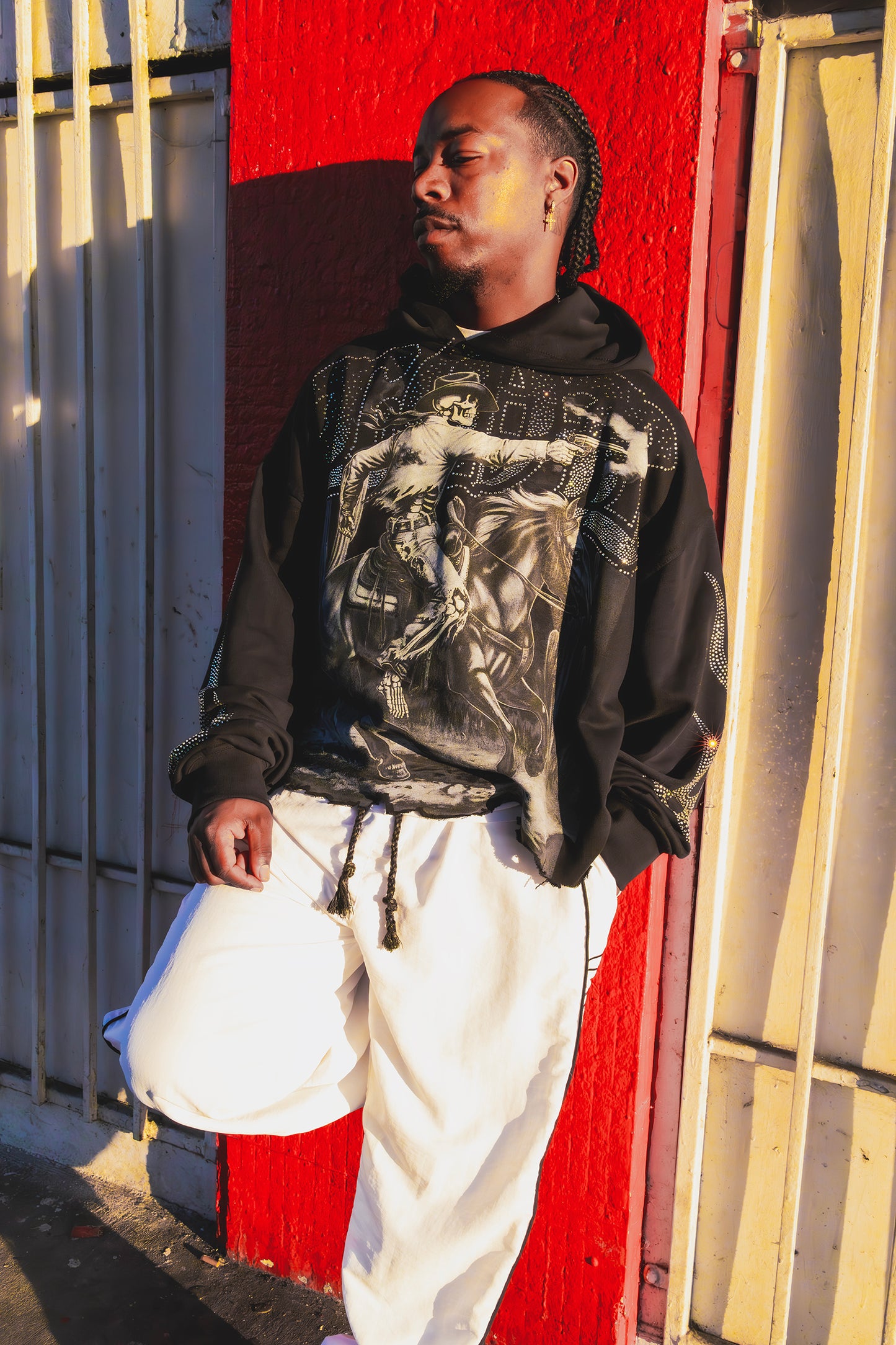 LA COWBOY RHINESTONE HOODIE