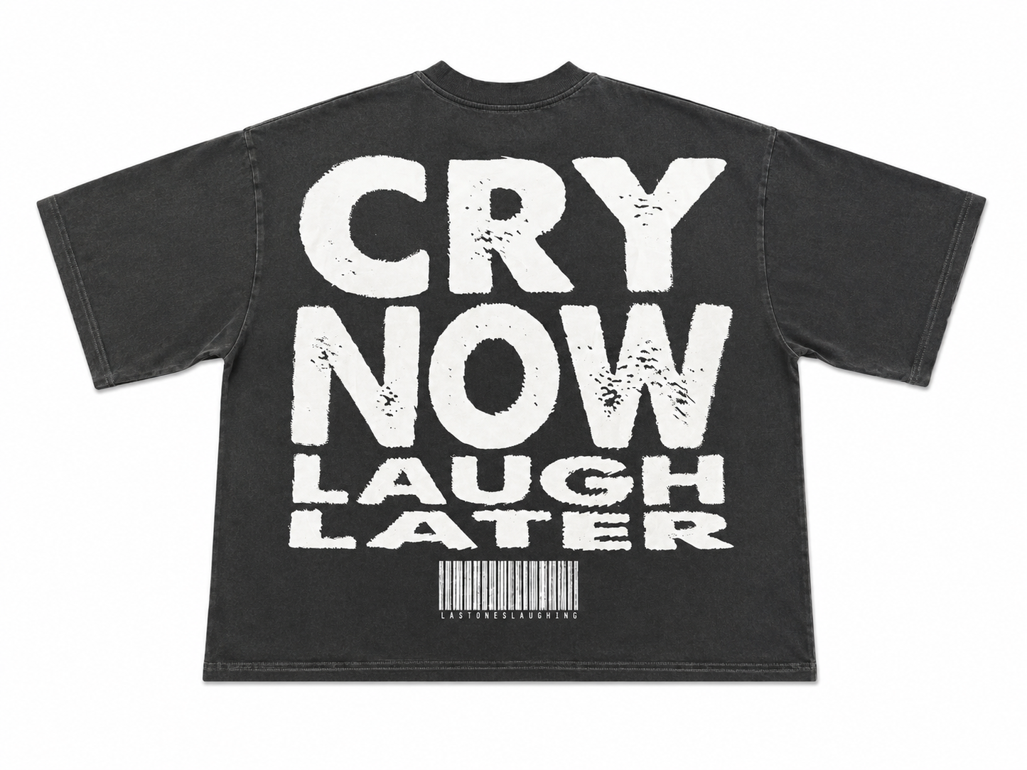 LOL “CRY NOW” TEE GREY